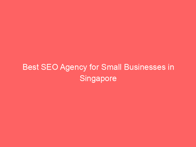 Best SEO Agency for Small Businesses in Singapore 1 Best SEO Agency for Small Businesses in Singapore